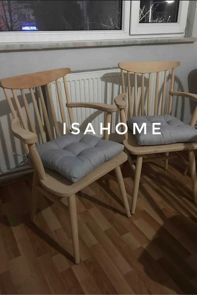 Kırlangıç Kollu Yıldız Sandalye Ham Ahşap Model 1 Adet - Resim 5