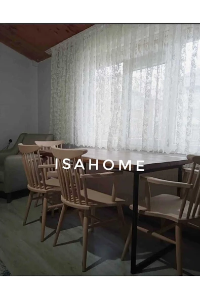 Kırlangıç Kollu Yıldız Sandalye Ham Ahşap Model 1 Adet - Resim 4