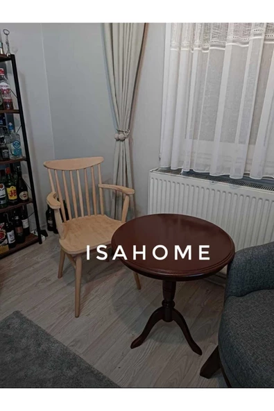 Kırlangıç Kollu Yıldız Sandalye Ham Ahşap Model 1 Adet - Resim 3