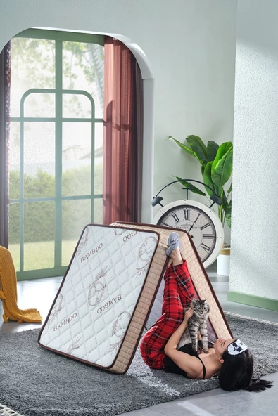 Deluxe Bej Katlanır Yatak Yer Yatağı Misafir Yatağı Kamp Yatağı (ÖLÇÜ SEÇENEKLİ) - 4