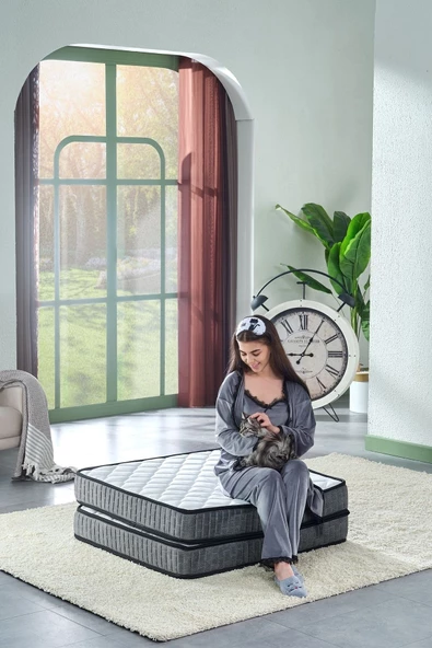Deluxe Gri Katlanır Yatak Yer Yatağı Misafir Yatağı Kamp Yatağı (ÖLÇÜ SEÇENEKLİ) - 4
