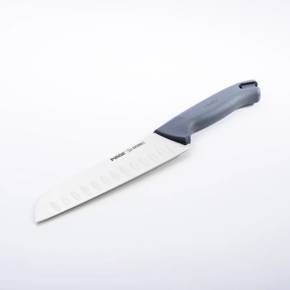 Pirge Gastro Santoku Bıçağı Oluklu 17 cm Gri