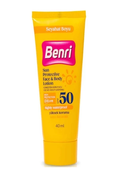 Güneşten Koruyucu Yüz ve Vücut Losyonu SPF50 40 ml