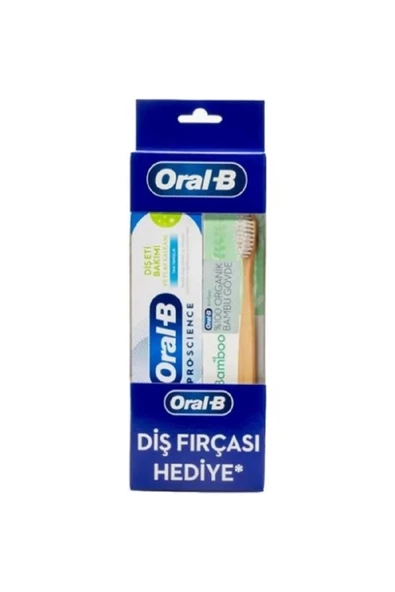 Oral-B Diş Eti Bakımı Ve Plak Kalkanı Diş Macunu 50 ml+ Bamboo Diş Fırçası