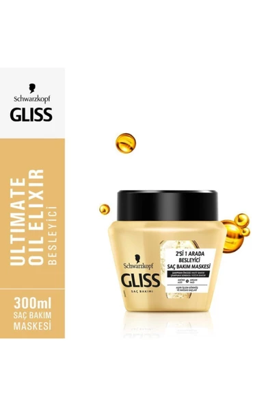 Schwarzkopf Gliss Ultimate Oil Elixir Besleyici Saç Bakim Maskesi 300 Ml