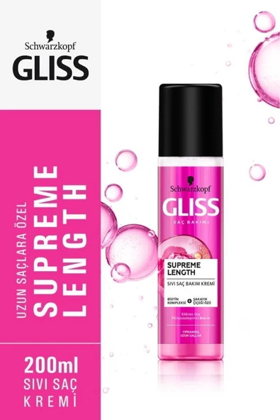 Schwarzkopf Gliss Supreme Length Sıvı Saç Bakım Kremi 200 ml