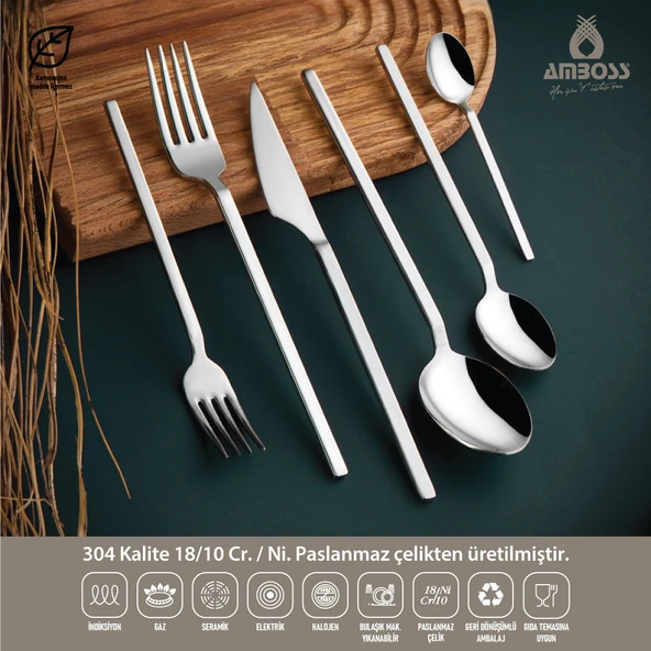 AMBOSS DIAMOND 72 PARÇA ÇATAL KAŞIK BIÇAK SETİ