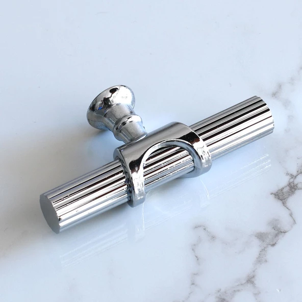 Arsin Krom Metal Kulp Düğme Çekmece Mutfak Mobilya Dolabı Dolap Kapak Kulpu Kulbu Kulpları Krom Renk - 3