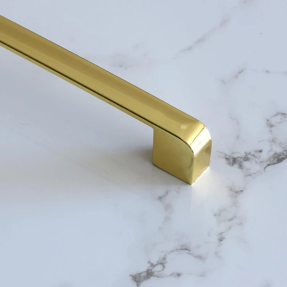 Gölcük Oval Gold Mobilya Mutfak Dolabı Çekmece Dolap Kapak Kulpu Kulbu 224 mm Metal Kulp Altın - 7