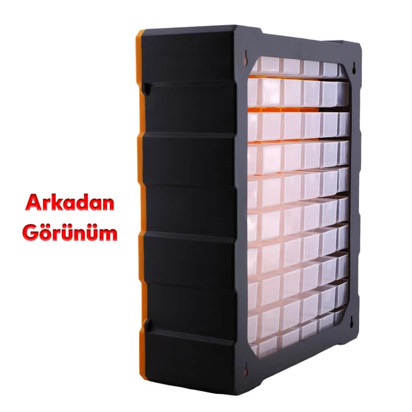 Vida Dübel Civata Kutusu Bölmeli Avadanlık Monoblok Çekmeceli 60'lı Takım Çantası Plastik Organizer - 4