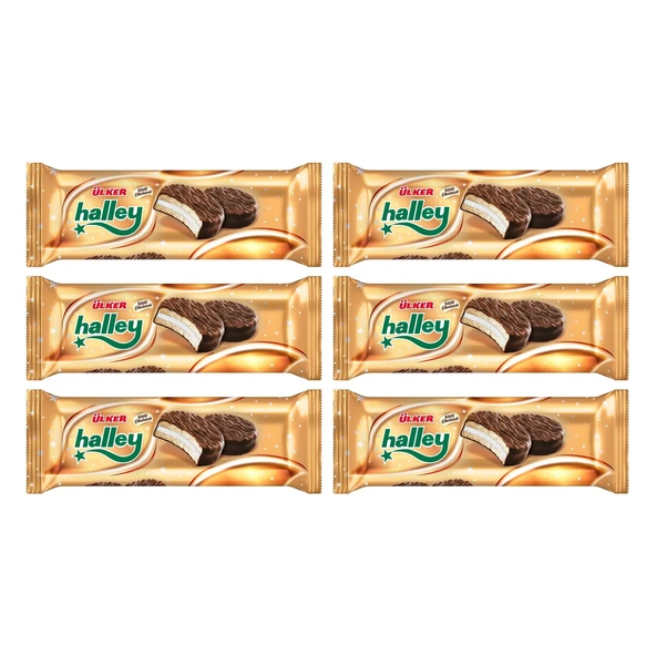 Ülker Halley Çikolata Kaplamalı Sandviç Bisküvi 8'Li 240 G x 6 Adet - 2