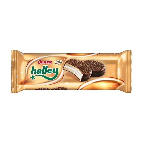 Ülker Halley Çikolata Kaplamalı Sandviç Bisküvi 8'Li 240 G x 6 Adet - 3