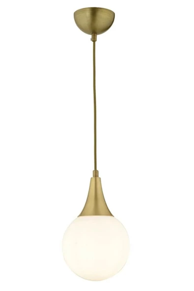 Ömür Avize Inci Modern gold kasa beyaz camlı Tekli Avize
