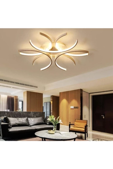 Ömür Avize Süsen Eskitme Kasa Modern Ledli Avize