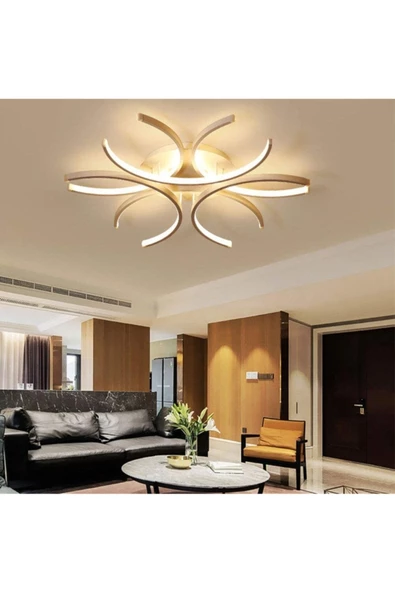 Ömür Avize Süsen gold kasa  Modern Ledlı Avıze