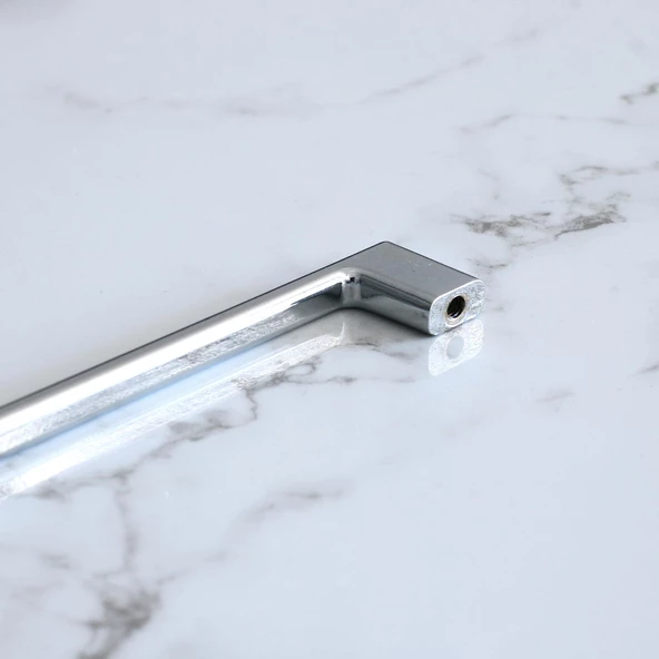 Merve Krom Metal Kulp 192 mm-19.2 cm Mobilya Çekmece Mutfak Dolabı Dolap Kapak Kulpları Kulbu Kulpu - 5