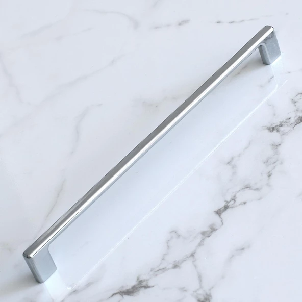 Merve Krom Metal Kulp 192 mm-19.2 cm Mobilya Çekmece Mutfak Dolabı Dolap Kapak Kulpları Kulbu Kulpu - 2