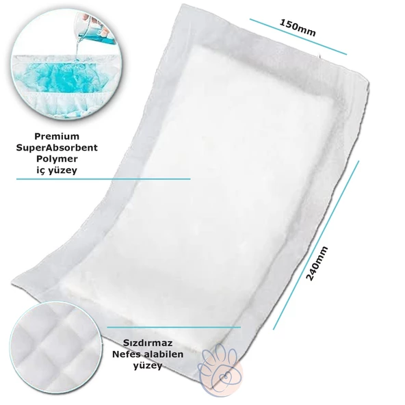 Silky - Çiş Bel Bandı için süper emici Yedek Ped  - 10 adet