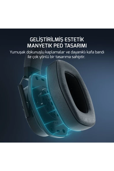 Gamepower Kai Titanium X Siyah Manyetik Pad Rgb Gaming Kulaklık - 4