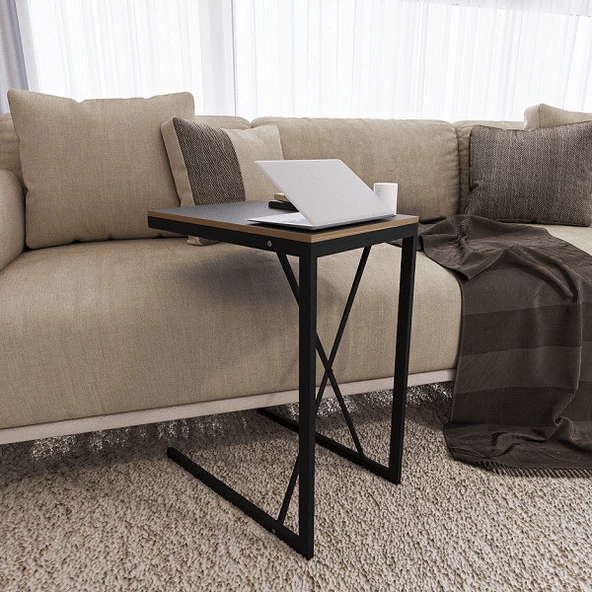 Eportatif C Sehpa Yan Sehpa Zigon Sehpa Füme 1412