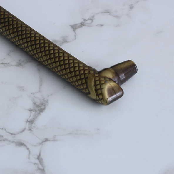 Dekor Eskitme Antik Sarı Metal 224 mm Mobilya Mutfak Çekmece Dolap Dolabı Kulpu Kulbu Kulpları - Resim 5