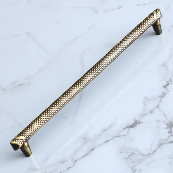 Dekor Eskitme Antik Sarı Metal 224 mm Mobilya Mutfak Çekmece Dolap Dolabı Kulpu Kulbu Kulpları - Resim 6