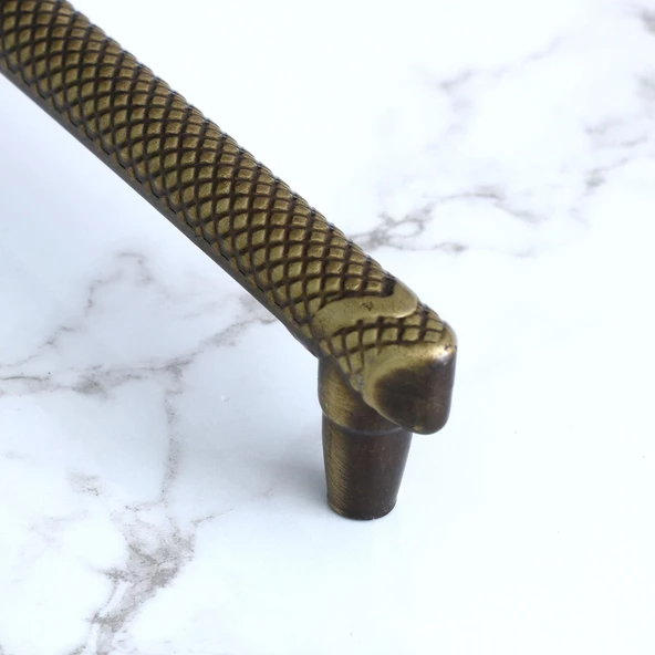 Dekor Eskitme Antik Sarı Metal 224 mm Mobilya Mutfak Çekmece Dolap Dolabı Kulpu Kulbu Kulpları - Resim 4