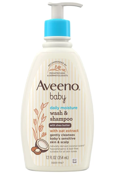 Aveeno Baby Günlük Nemlendirici Vücut Yıkama ve Şampuan 354ML