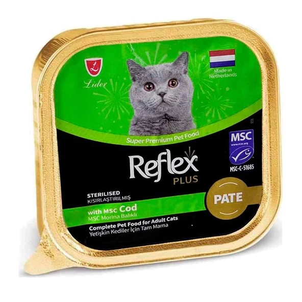 Reflex Plus Pate Balıklı Kısır Kedi Konservesi 85 Gr