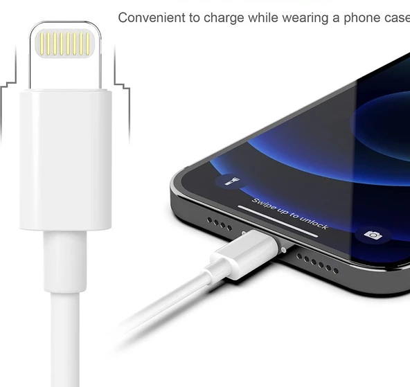 1 METRE Iphone Şarj Kablosu Usb To Lightning 6 6s 7 8 X Xs Xr 11 12 13 14 Pro Max Plus Beyaz - 3