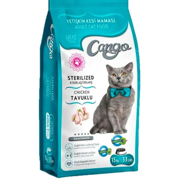 Cango Kısırlaştırılmış Kedi Maması Tavuklu 15 KG