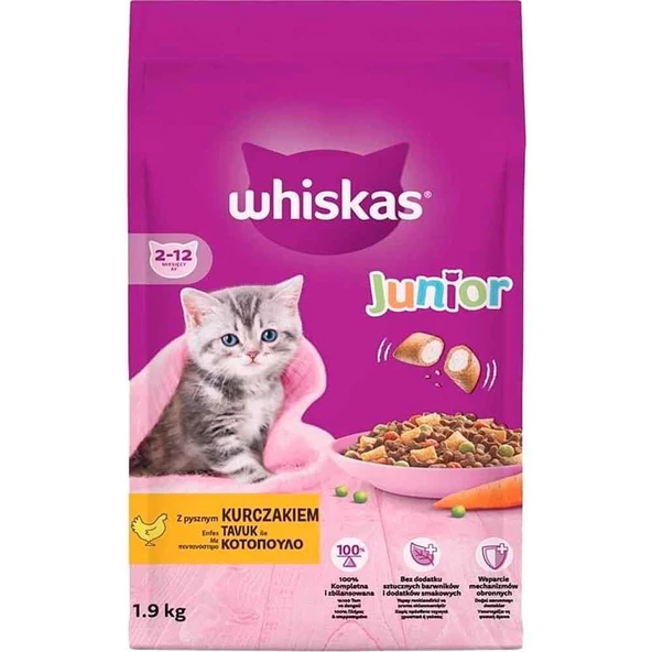 Whiskas Junior Tavuklu Yavru Kedi Maması 1,9 Kg