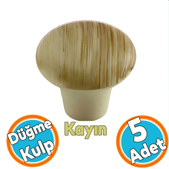 Mobilya Düğme Sert Plastik Kulp Kayın Dolap Mutfak Dolabı Çekmece Kapak Kulpu Kulbu 5 ADET