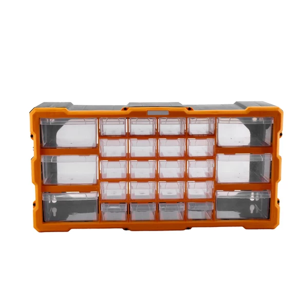Vida Dübel Civata Kutusu Bölmeli Avadanlık Monoblok Çekmeceli 26'lı Takım Çantası Plastik Organizer - 6