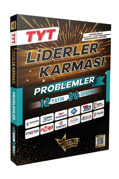 Liderler Karması 2024 Model 12 Farklı Yayınevinden 36 TYT Problemler Deneme Seti - 3