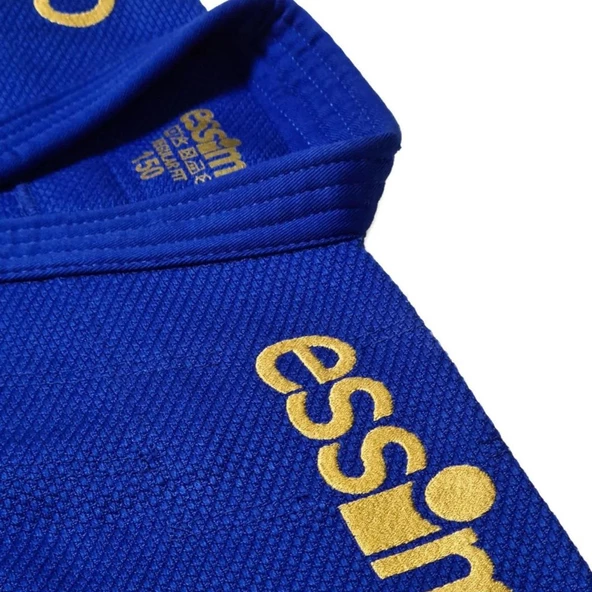 Essimo IJF Onaylı Gold Judo Elbisesi Mavi Judogi - 3