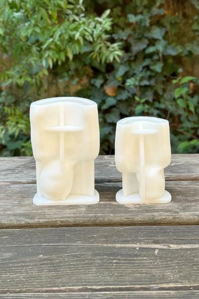 Heykel Kadın Erkek Sevgili Silikon Mum Kalıp Seti - Resim 5