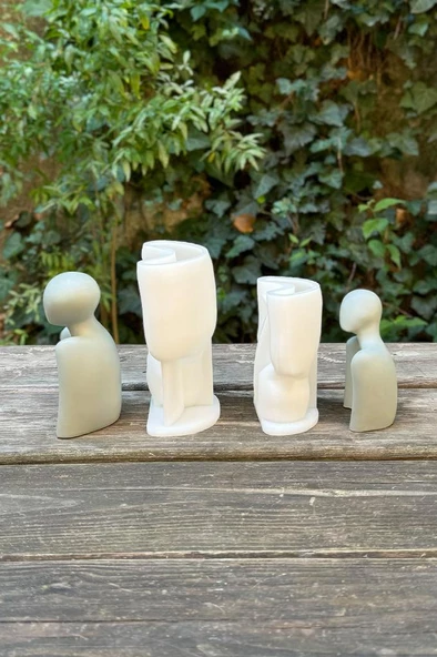 Heykel Kadın Erkek Sevgili Silikon Mum Kalıp Seti - Resim 2