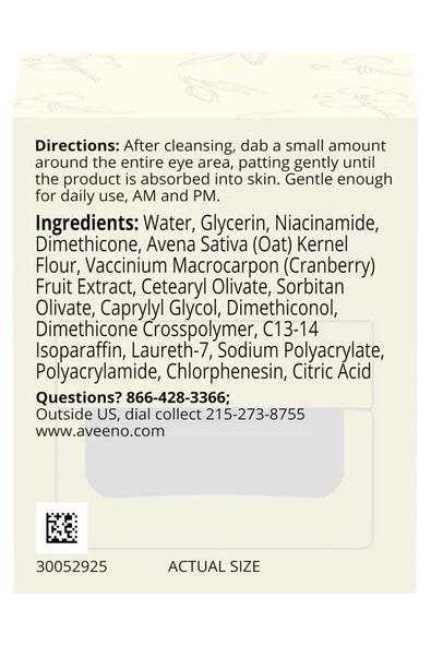 Aveeno Calm + Restore Age Renewal Jel Göz Altı Kremi 14GR - 2