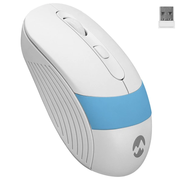 EVEREST SM-18 Usb Beyaz/Mavi 2.4Ghz Optik Kablosuz Mouse