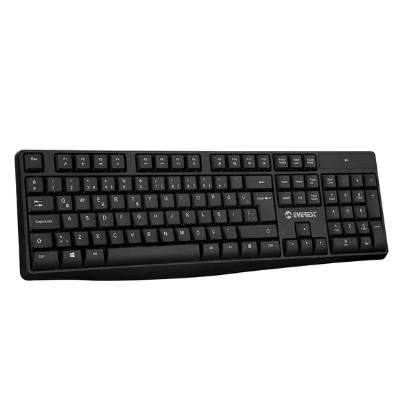 EVEREST KM-7500 Q Türkçe Kablosuz Multimedya Siyah Klavye+ Mouse - 3