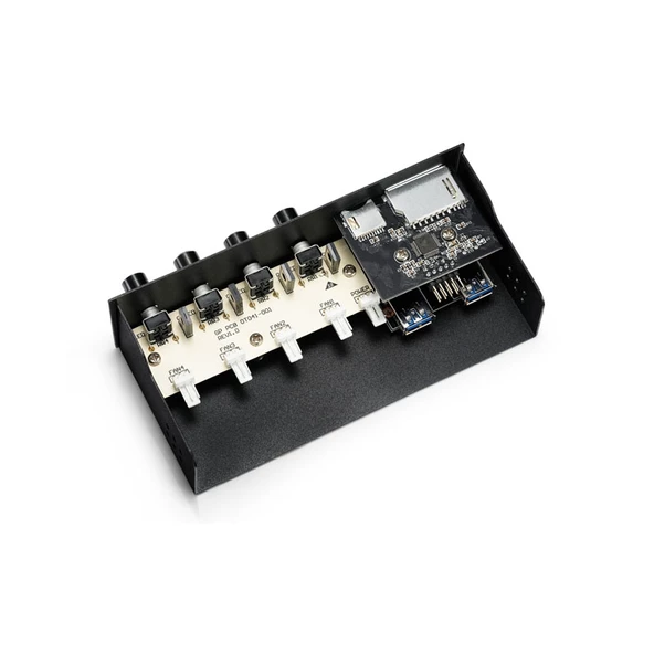 DEEPCOOL ROCK-MASTE-V3.0 Ön Panel 5.25" Yuva 2Xusb, Cf/Sd/Micro Sd Kart Okuyucu Analog Fan Kontrolcu - Resim 2