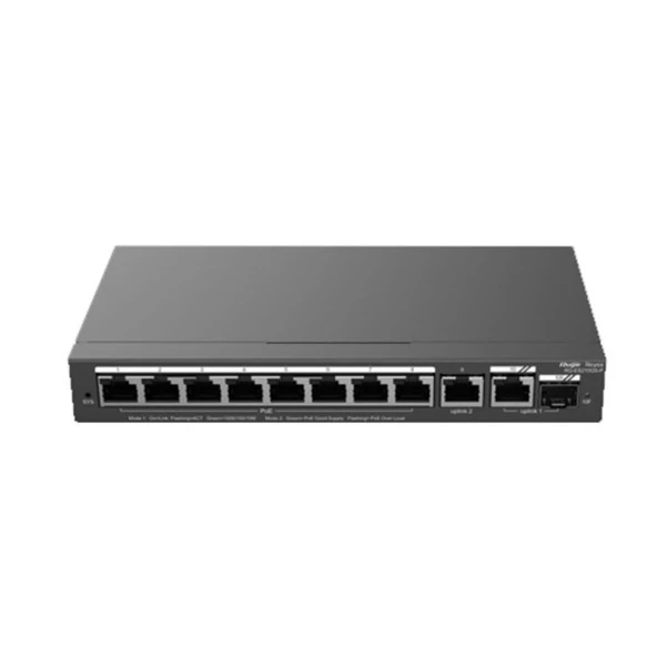 RUIJIE 8port RG-ES210GS-P GIGABIT 1-Uplınk 1-SFP 120W FULL POE Cloud Yonetılebılır Desktop Swıtch ürün görseli