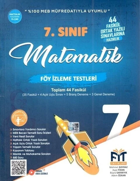 FİT YAYINLARI 7. Sınıf Matematik Föy İzleme Testleri 44 Fasikül