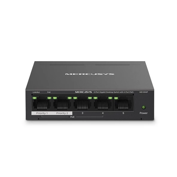 TP-LINK 5port MS105GP Gigabit 4port PoE 65w Yönetilemez Switch