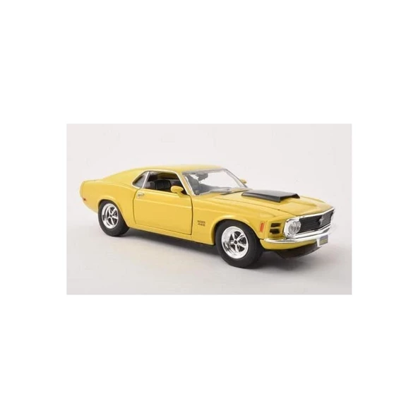 1:24 1970 Ford Mustang Boss 429 Diecast Model Araba Sarı