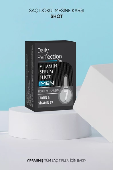 DAILY PERFECTION PRO Scalp Care Saç Bakım Seti Erkeklere Özel (Şampuan-Şekillendirici Sıvı Saç Bakım Kremi-Vitamin Shot) - 5