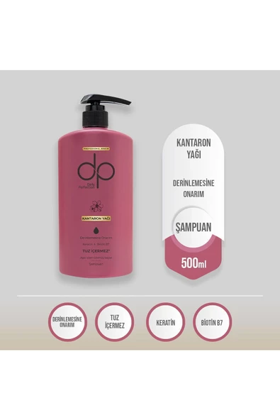 DP,Kantaron Yağı Tuzsuz Şampuan 500 Ml X 2 Adet - 3