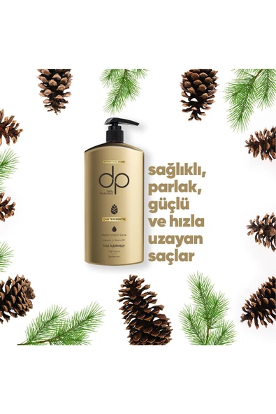 DP,Tuzsuz Şampuan Çam Terebentin 800  ml  Saç Bakım Kremi 500 ml Çörek Otu Yağı - Resim 5