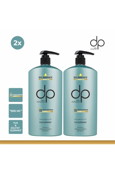 DP DAİLY PERFECTİON,Bio Barrier Şampuan 24 Saat Nemlendirme 2 Adet 500 ml